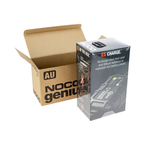 NOCO Battery Charger 5Amp 6/12v/Lith/Rep- Hire from $12.95 per month-.