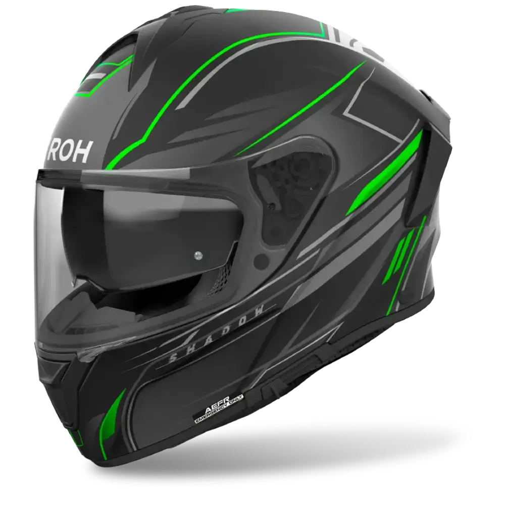 Airoh - SPARK 2 SHADOW  GREEN-YELLOW-GREY-ORANGE-RED-GOLD-MATT BLACK